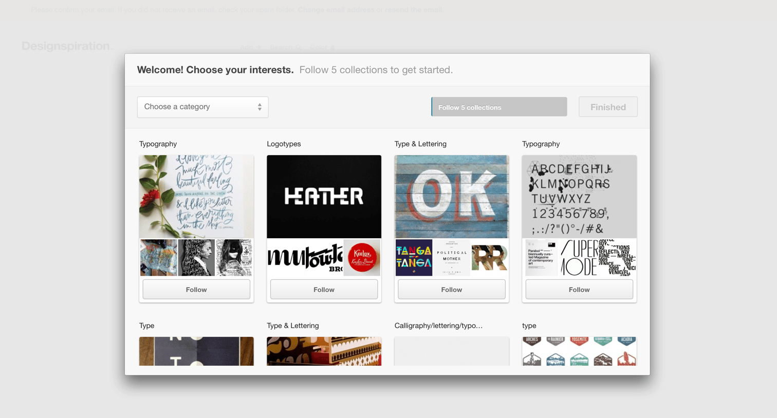 Designspiration - Onboarding screen
