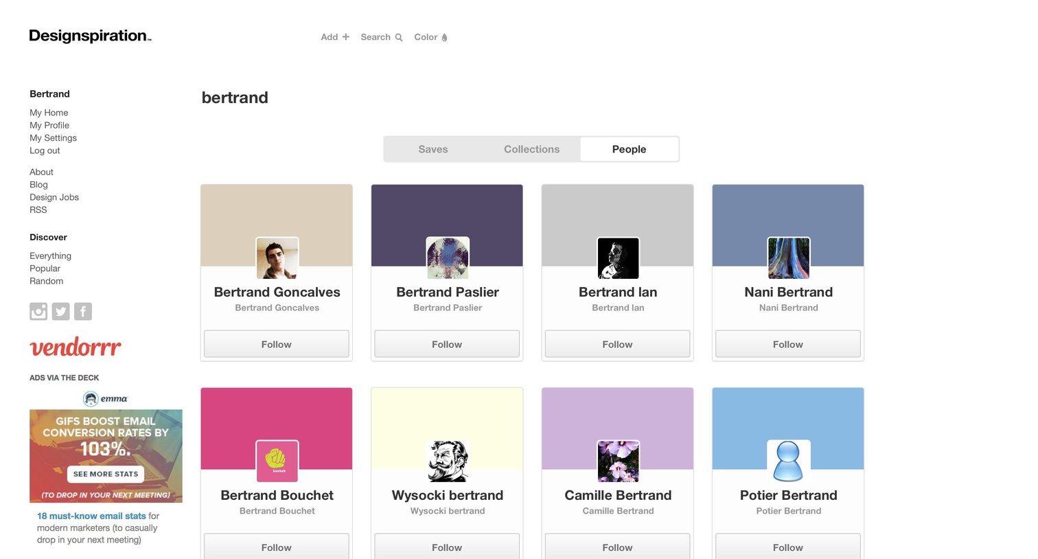 Search from Designspiration