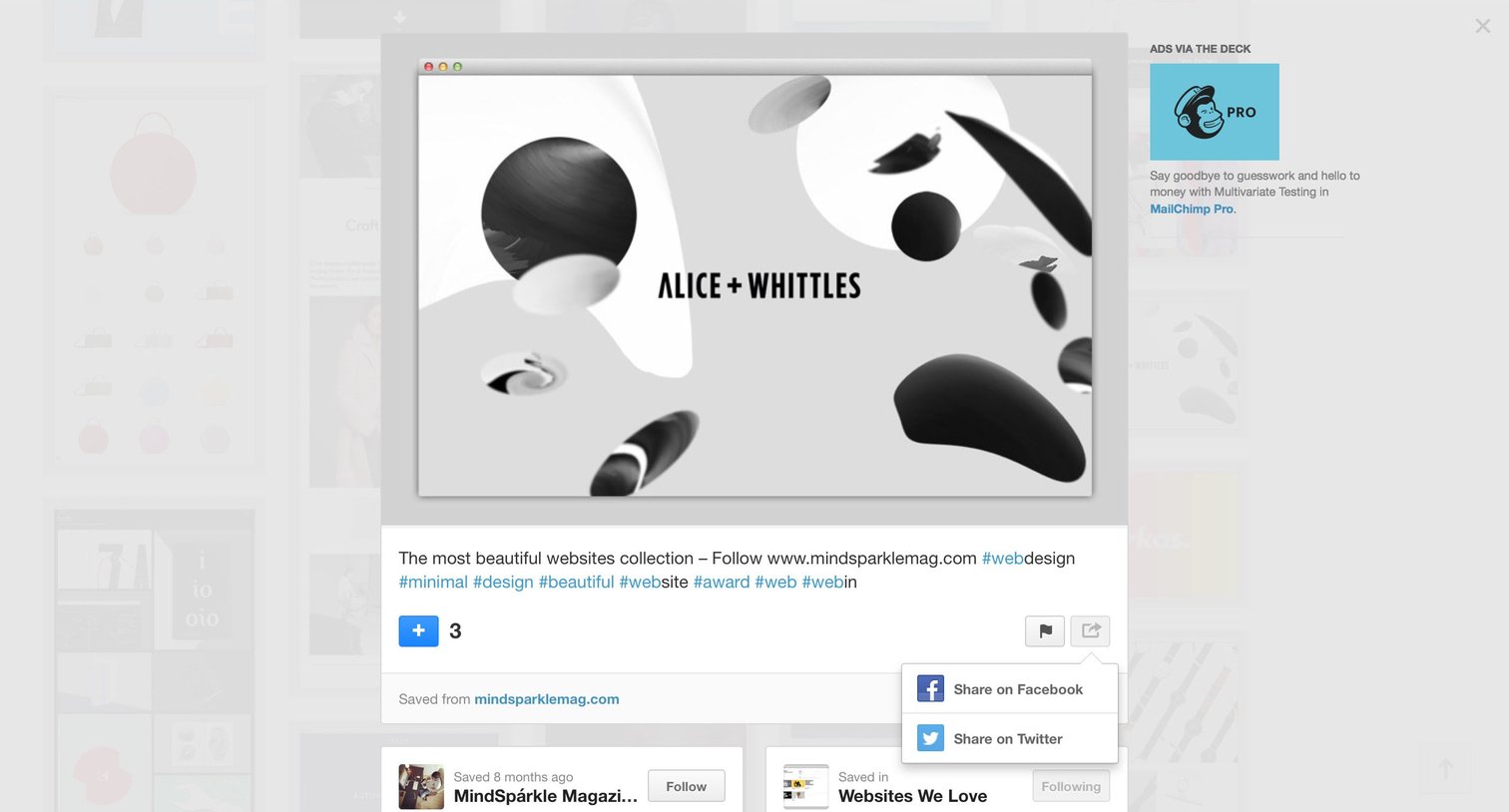 Designspiration - Share screen