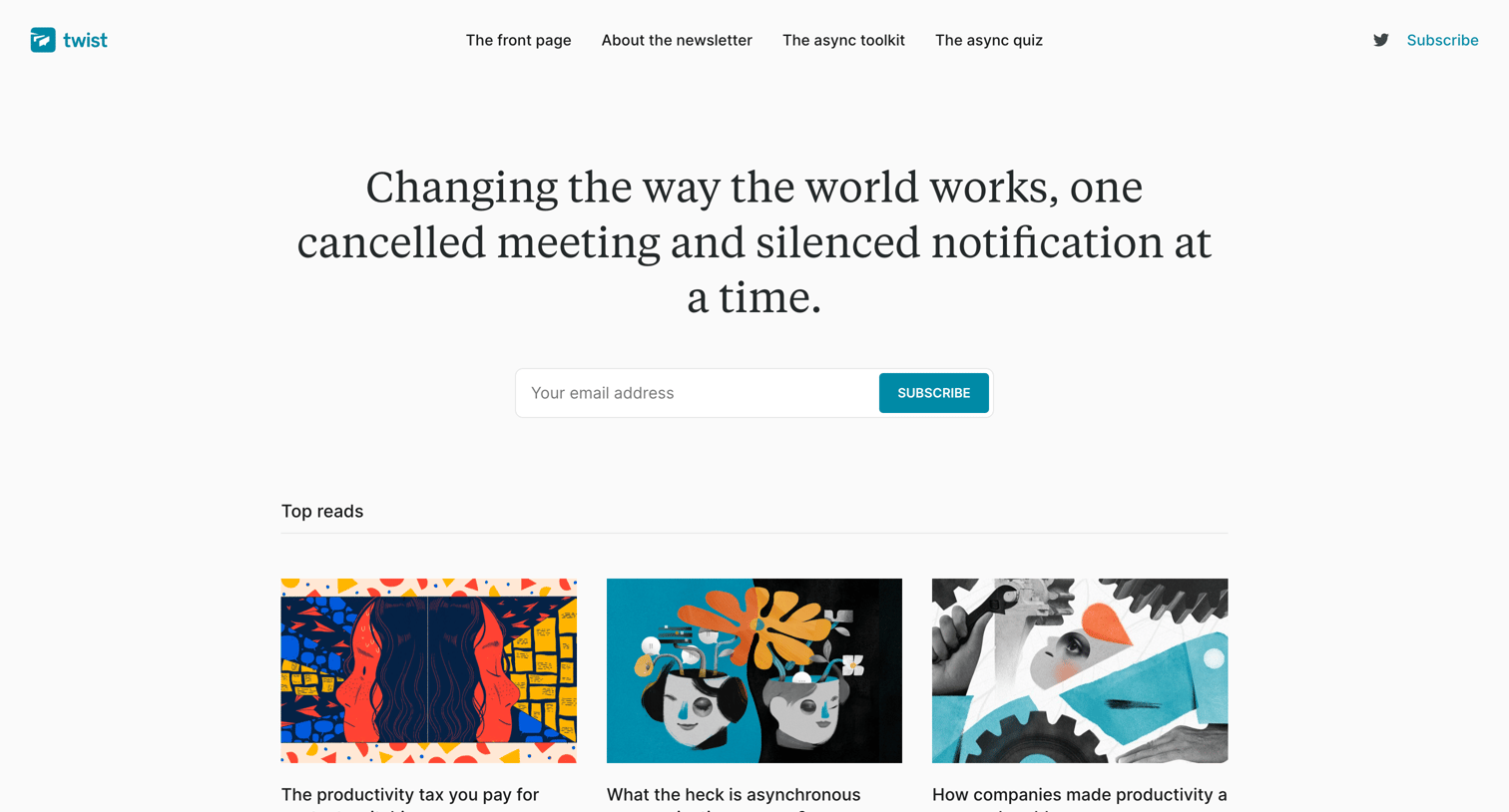 Twist - The Async Newsletter by Twist screen