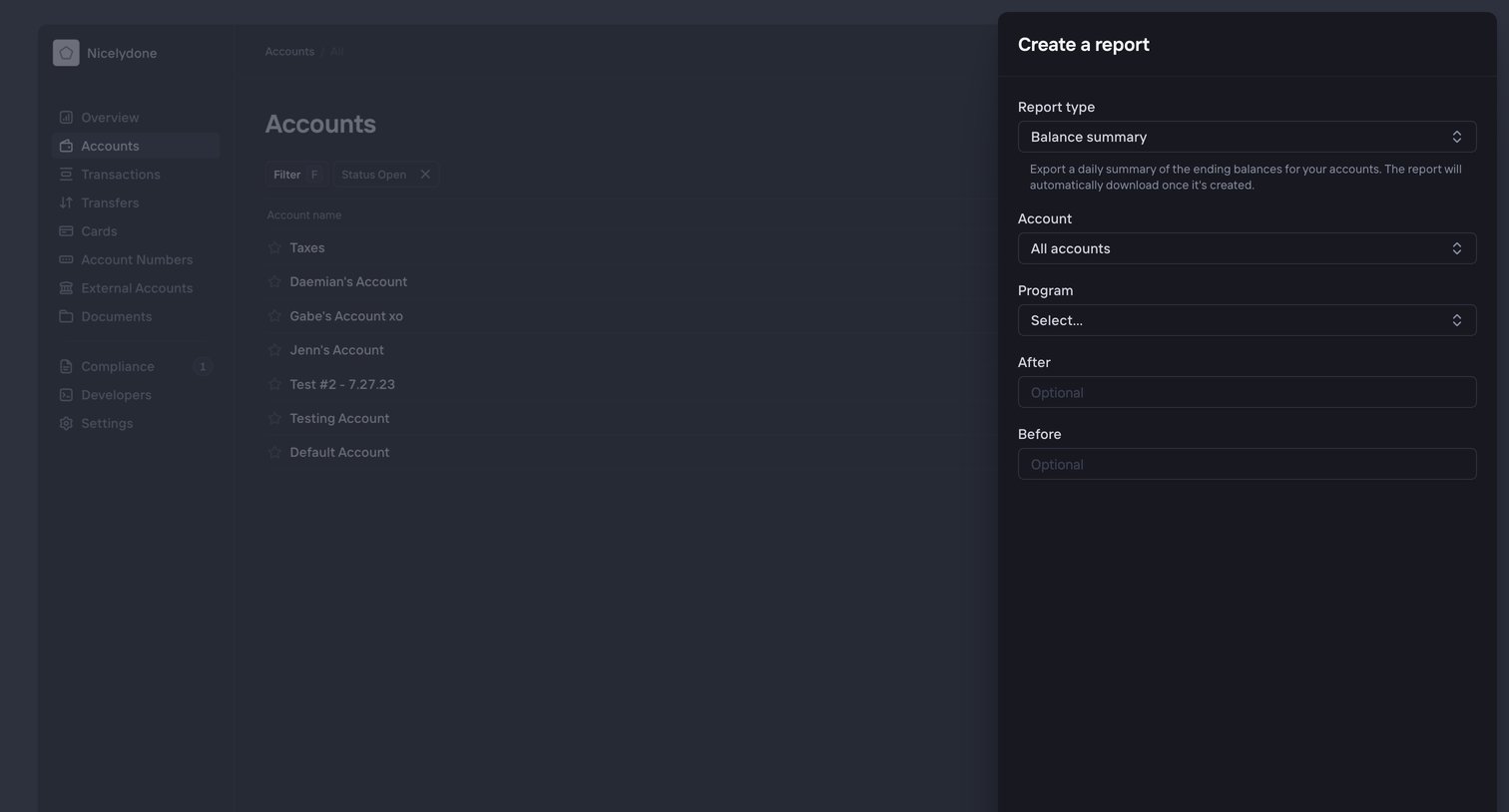 Increase - Increase › Accounts screen