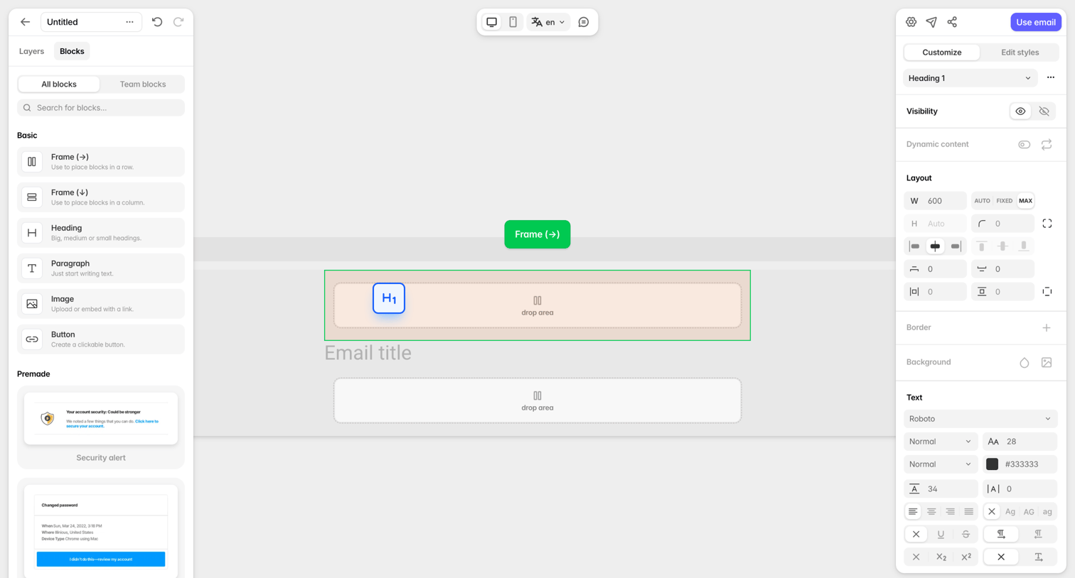 Tabular - Editor — Tabular screen