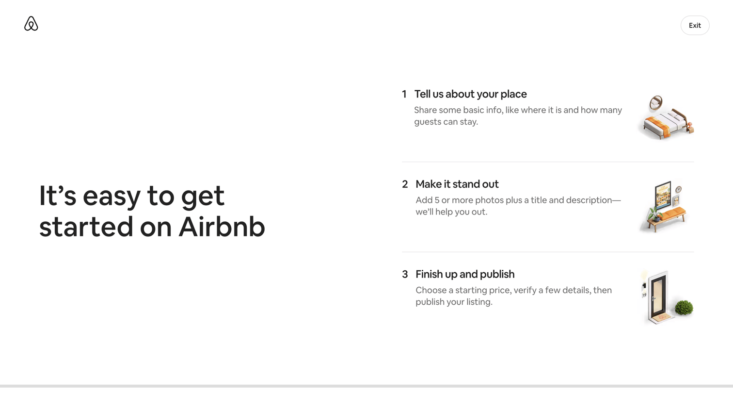 Airbnb - Create your listing - Airbnb screen
