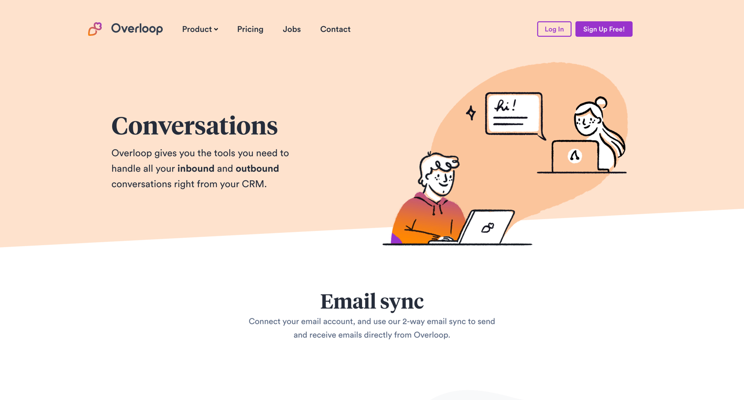 Overloop - Conversations | Overloop CRM screen
