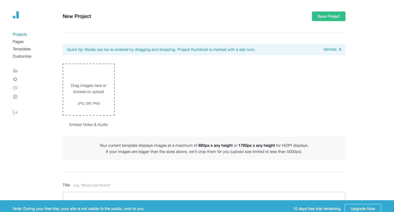 Dunked - Create screen
