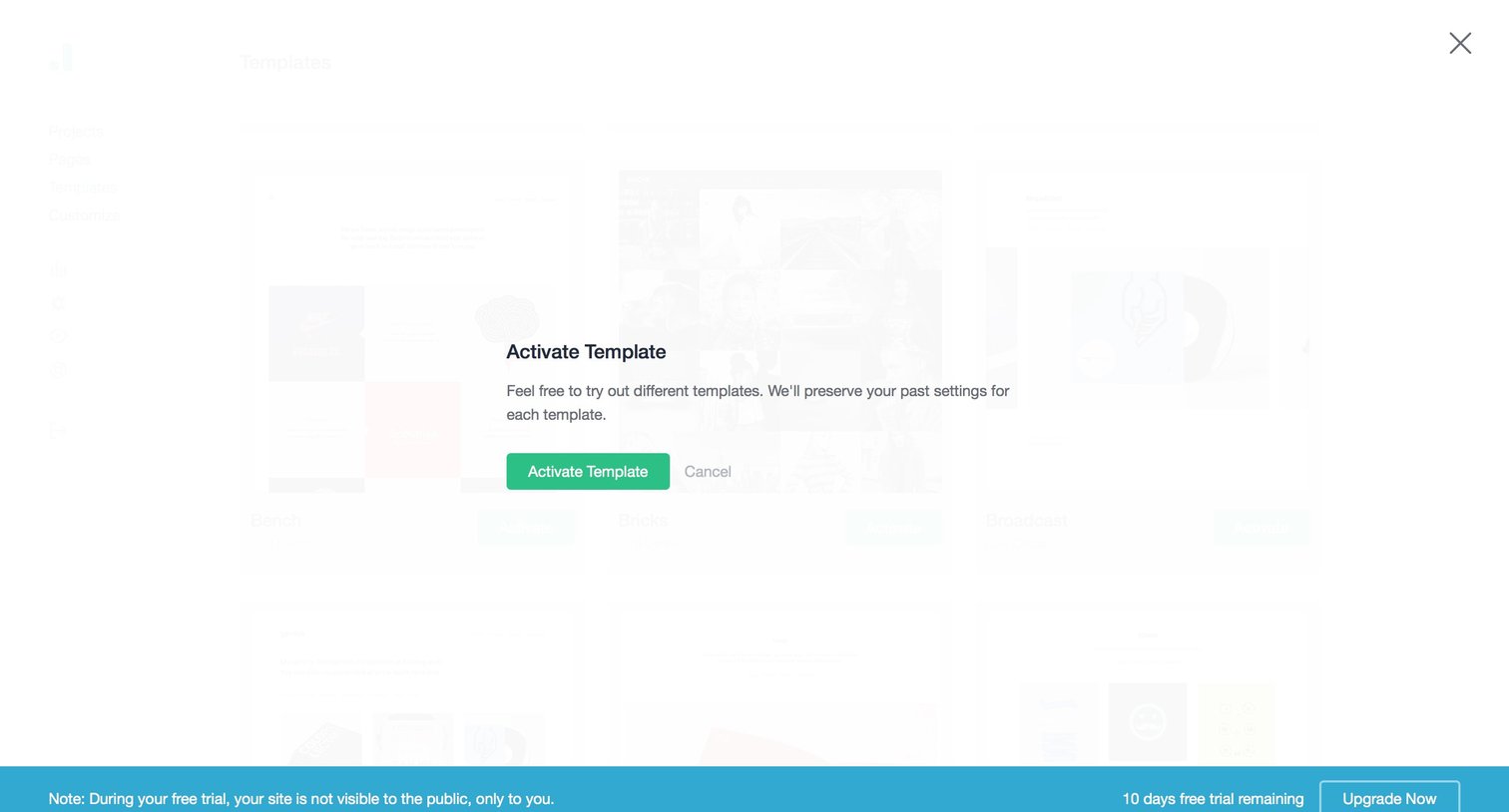 Dunked - Popover screen