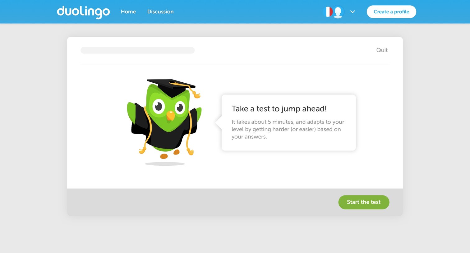 Duolingo - Onboarding screen