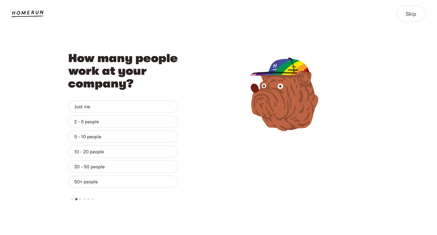 Homerun - Welcome · Homerun screen