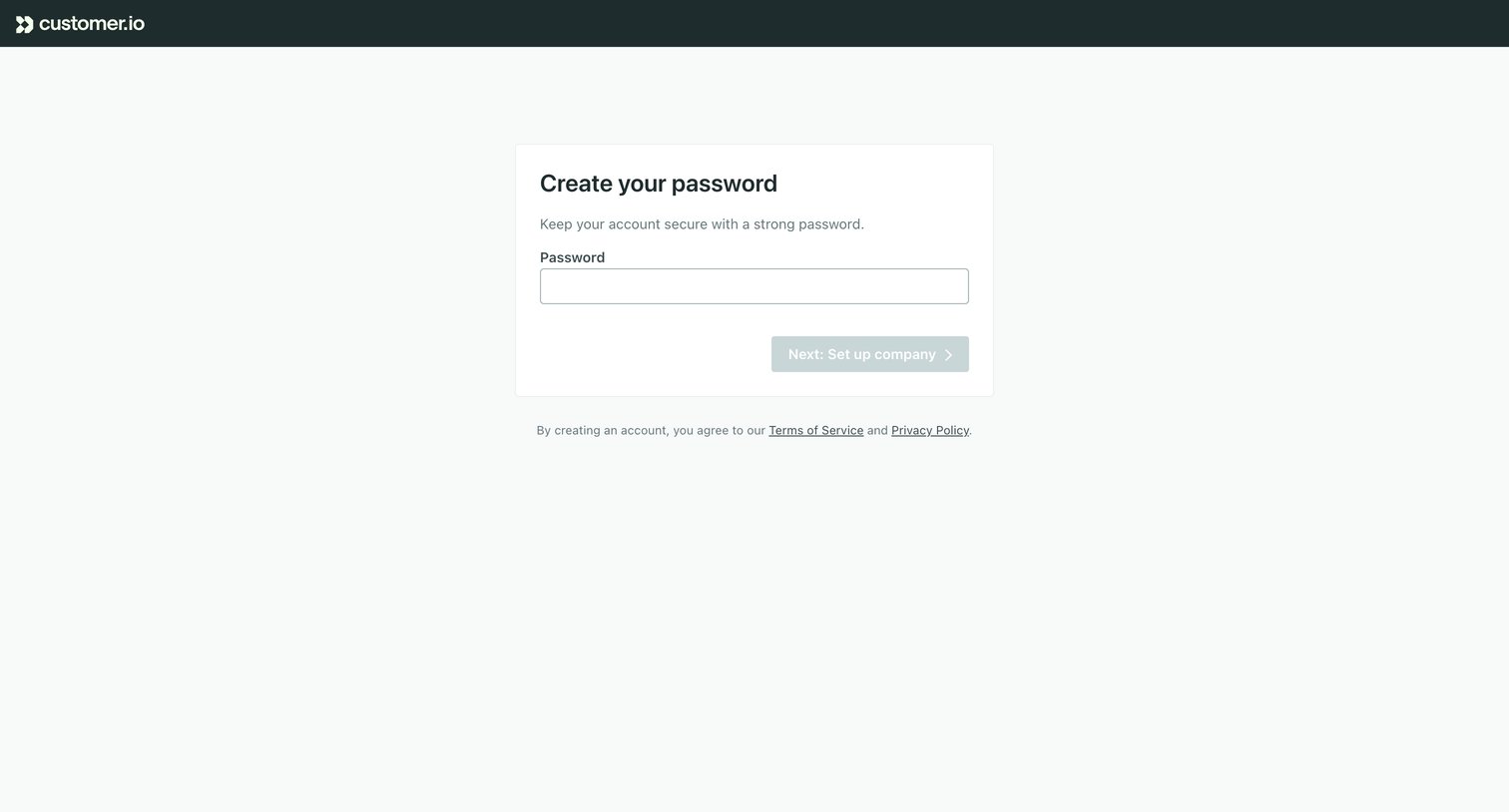 Customer.io screen