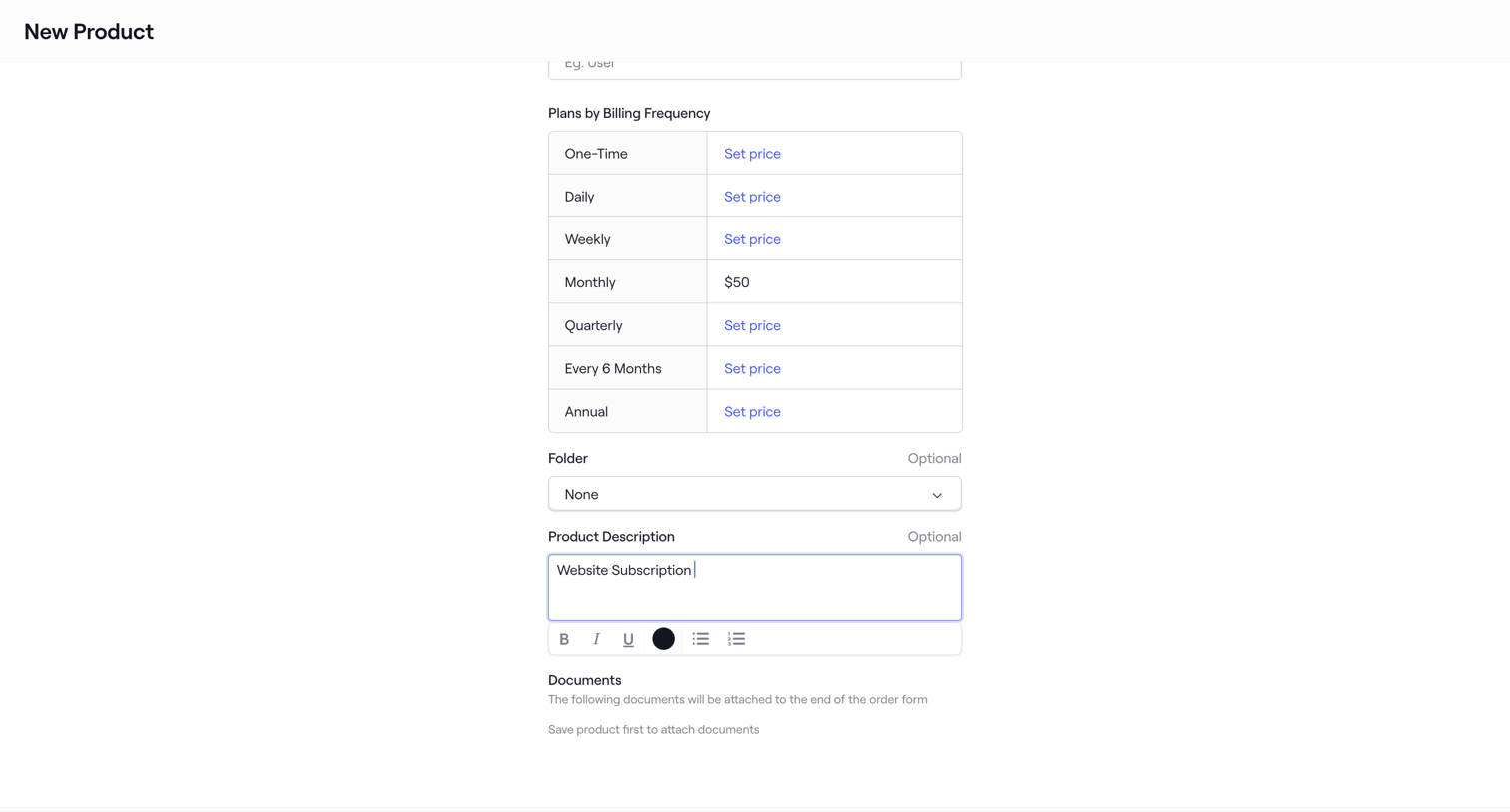 Dock - Product · Dock · Settings screen