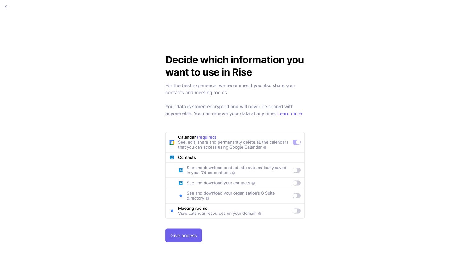 Rise screen
