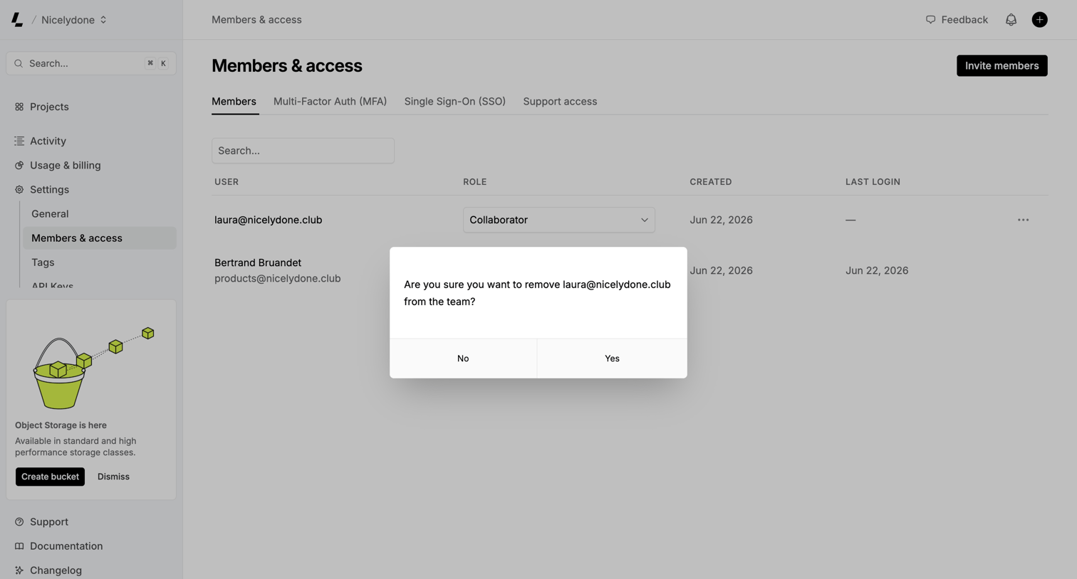 Latitude.sh - Members & access – Dashboard - Latitude.sh screen