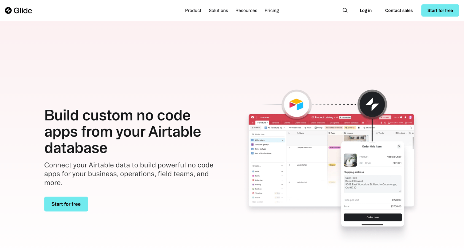 Glide - Glide Airtable Integration Build Custom No Code Apps with Airtable screen