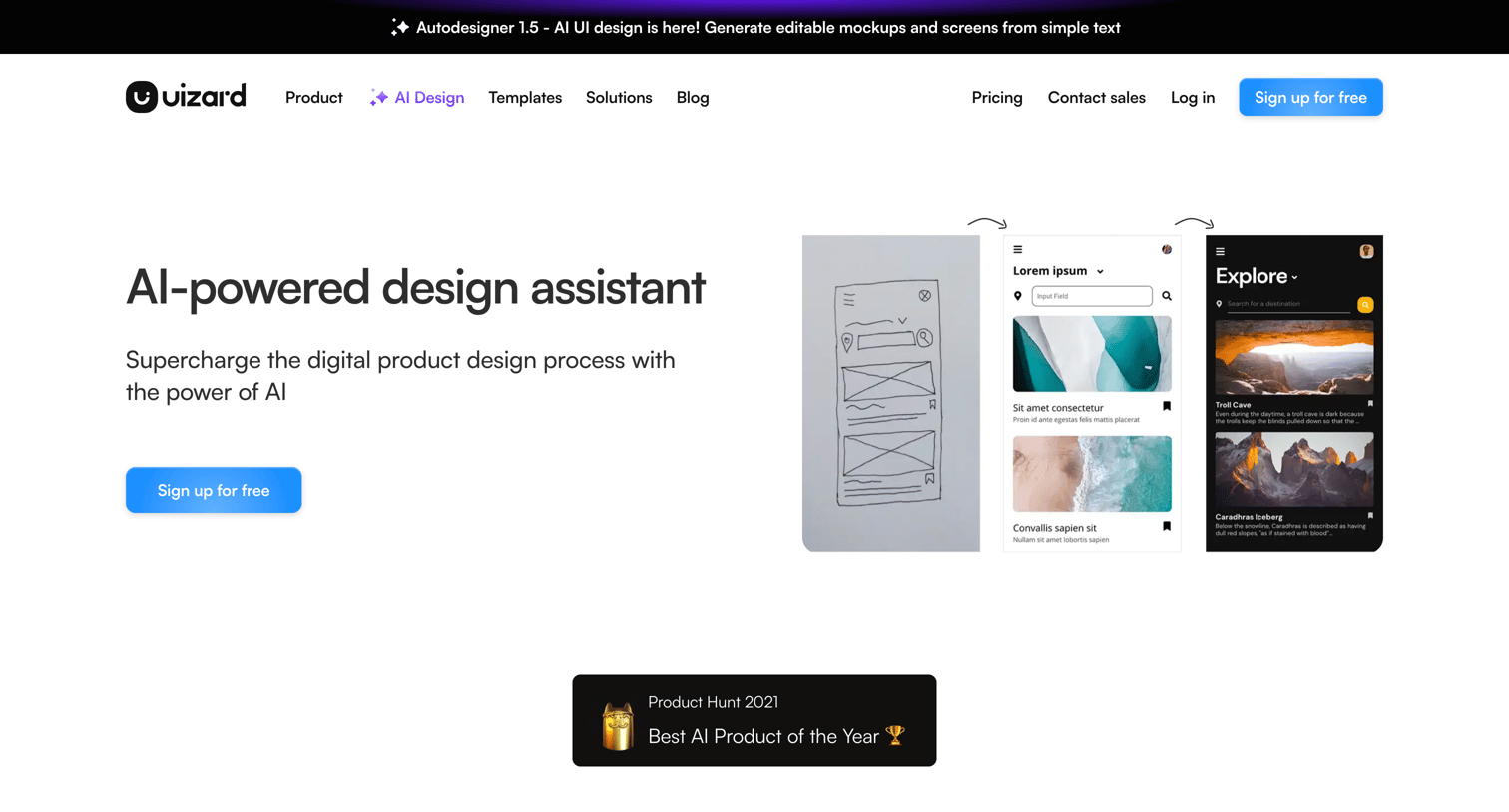 Uizard - Uizards AI-powered Design Assistant | Uizard screen
