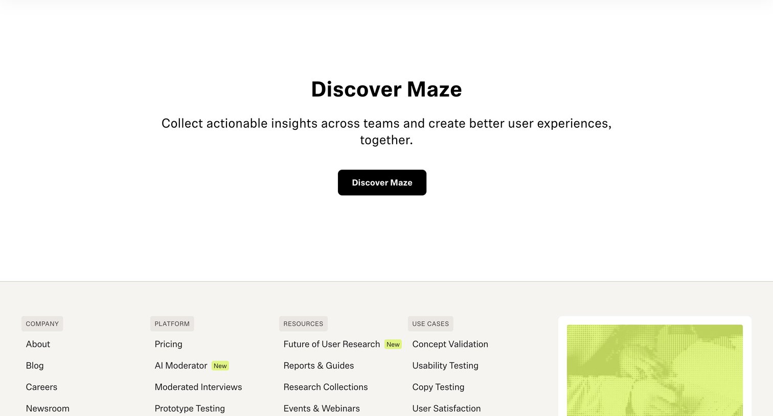 Maze - Content Hub | Maze screen