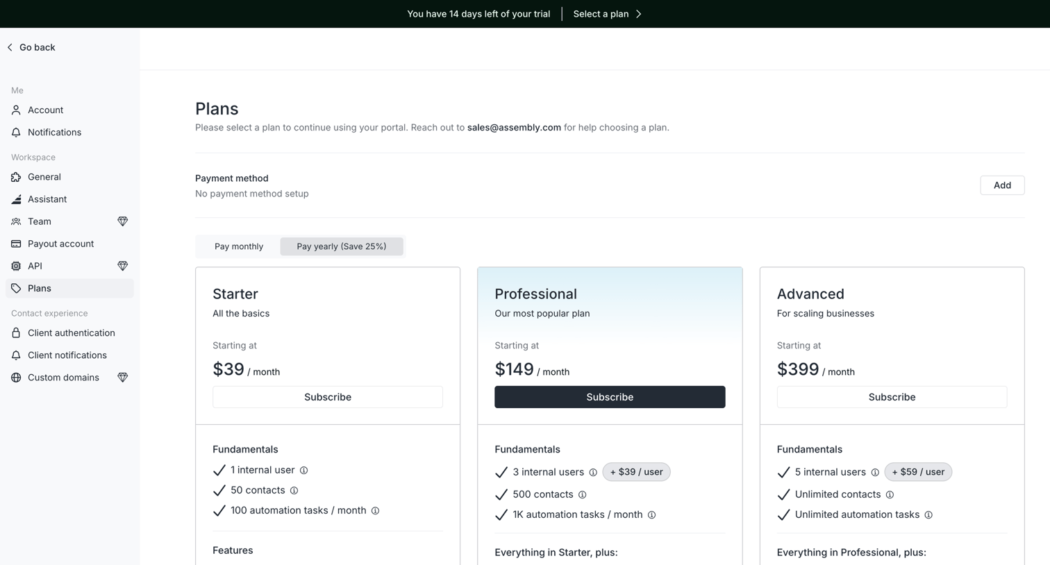 Assembly AI App Builder - Assembly Dashboard – Nicelydone Club screen