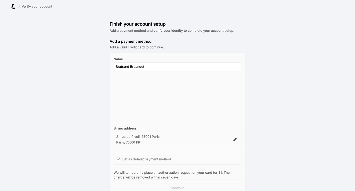Latitude.sh - Account verification – Dashboard - Latitude.sh screen