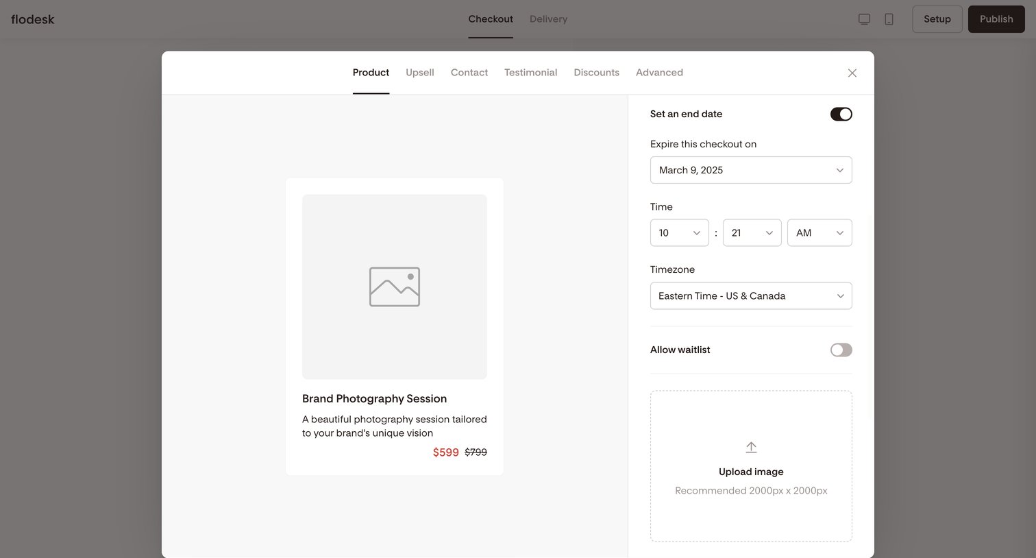 Flodesk - Simple checkout | Flodesk screen