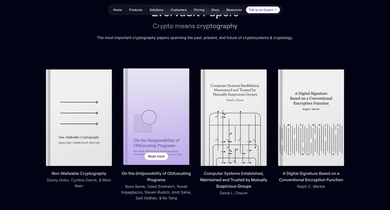 Evervault - Papers — Evervault screen