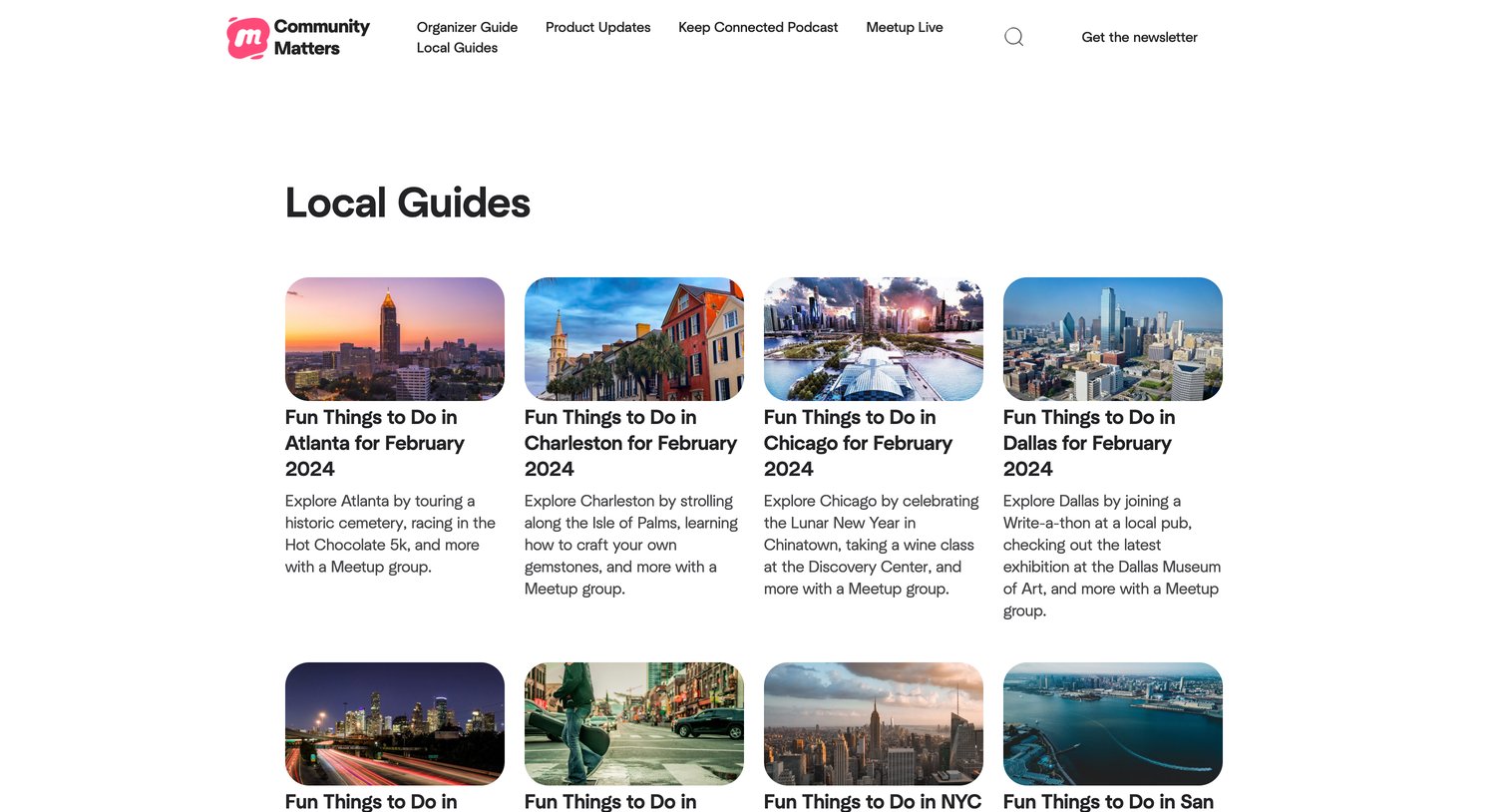 Meetup - Local Guides - Meetup Blog screen