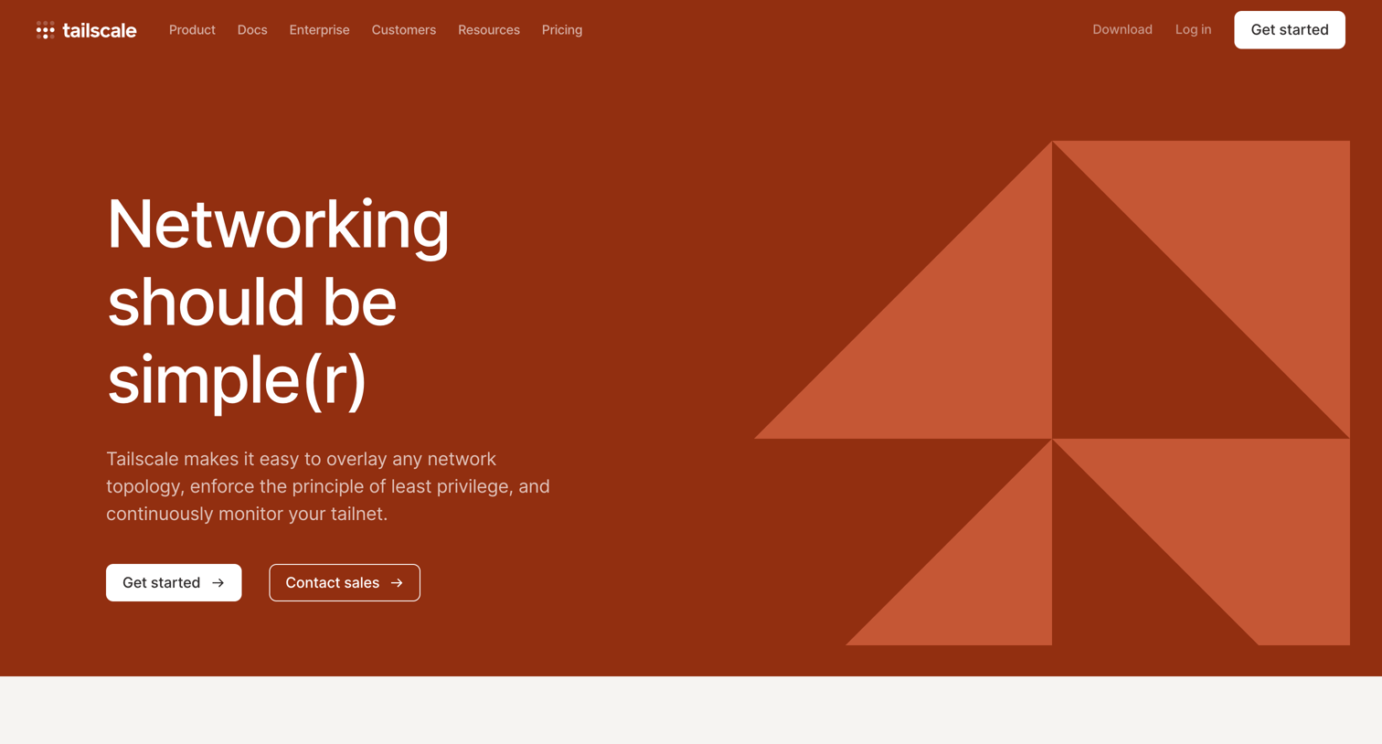 Tailscale - Features · Tailscale screen
