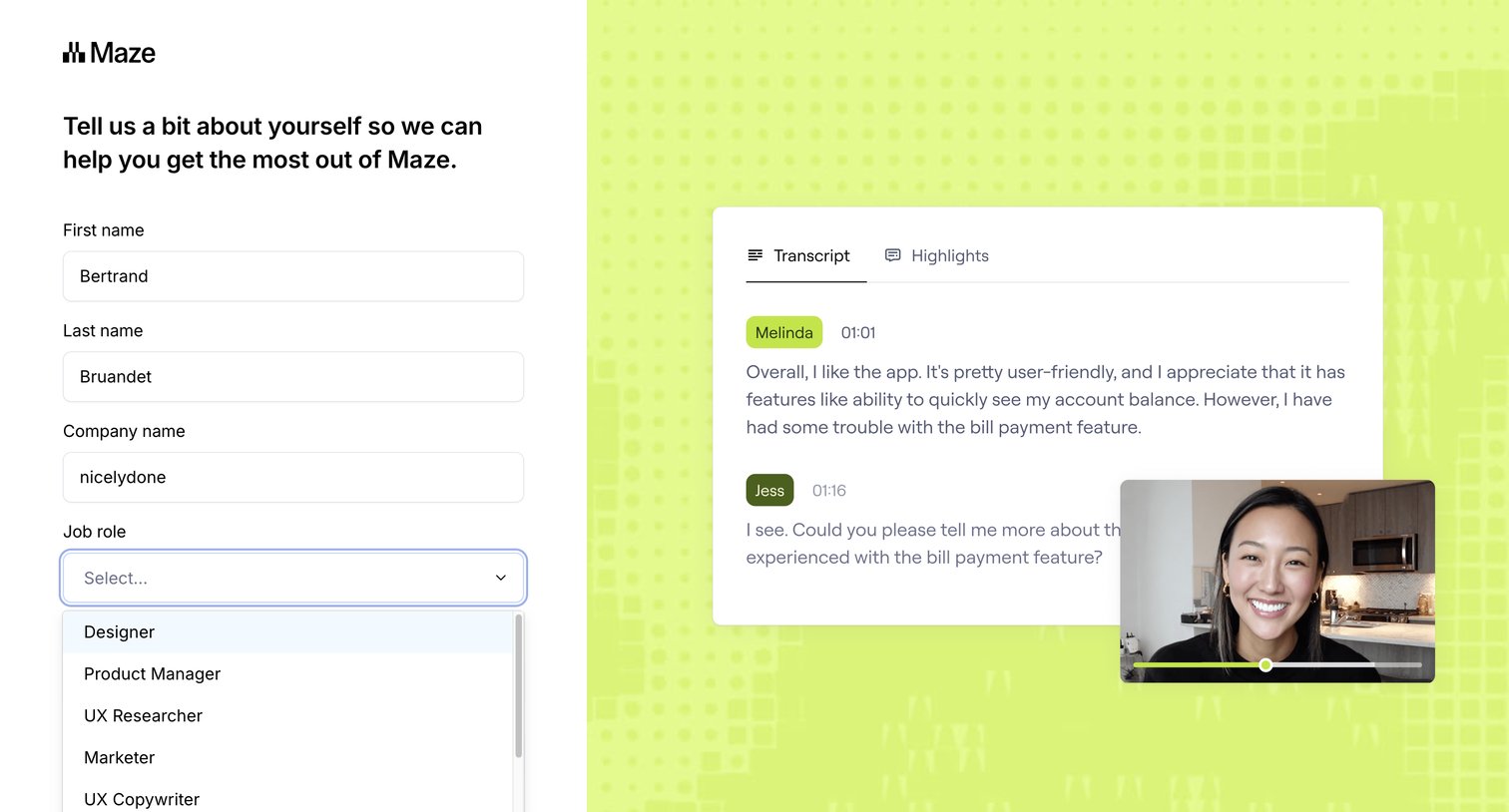 Maze screen