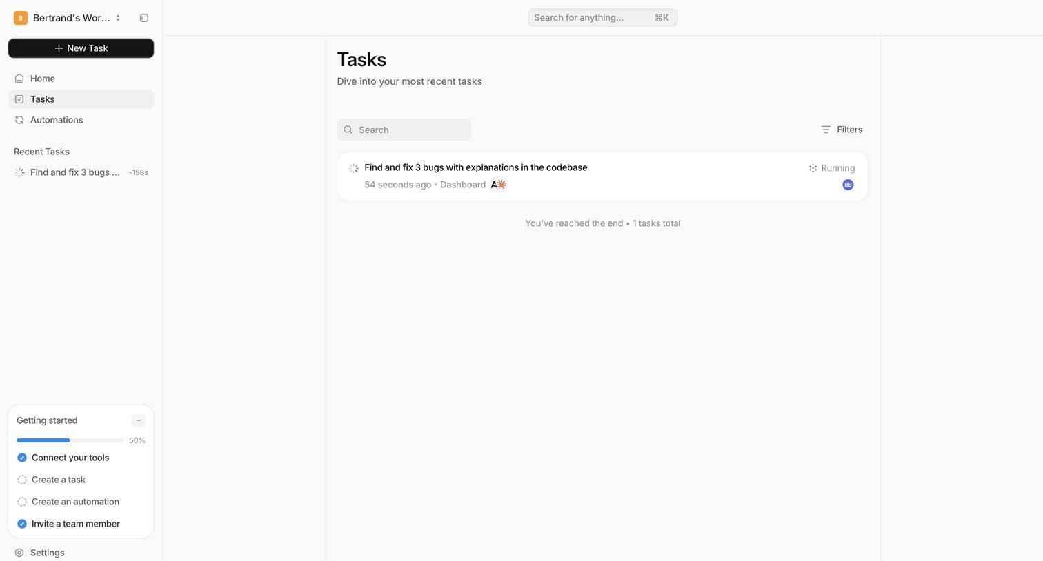 Tasks — Tembo from Tembo