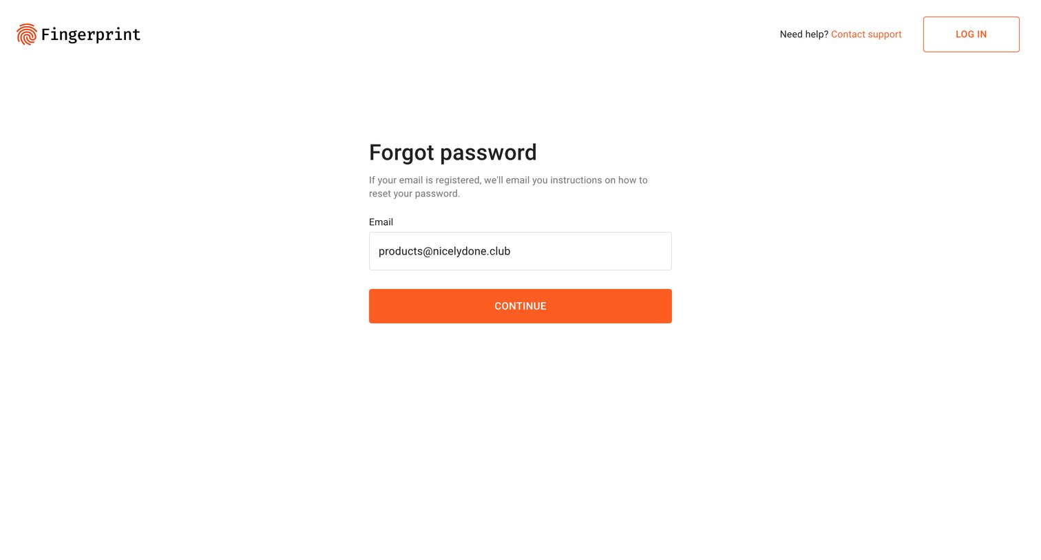 Fingerprint - Forgot Password | Fingerprint screen