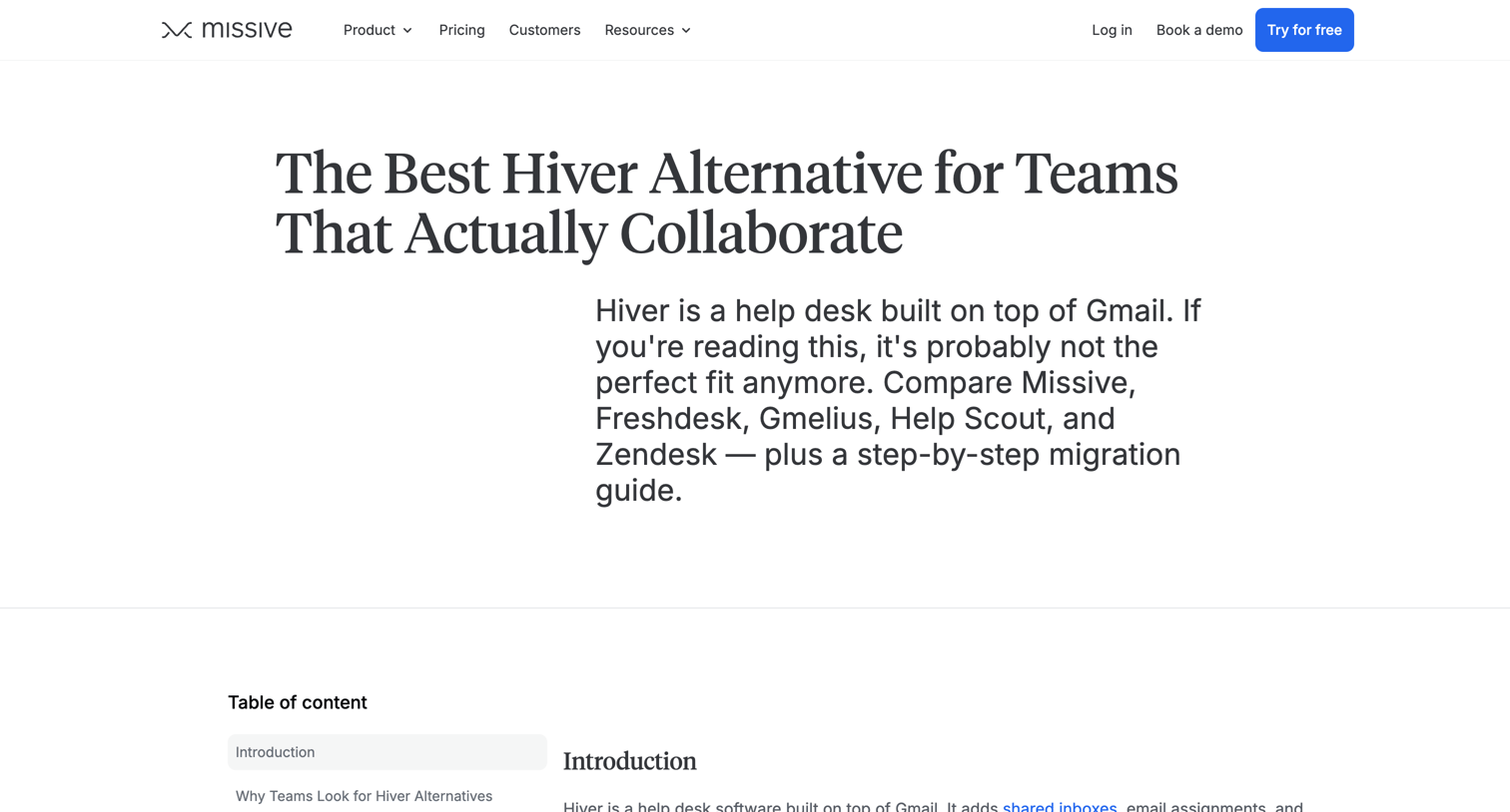 Missive - The Best Hiver Alternative for Teams That Actually Collaborate · Missive screen