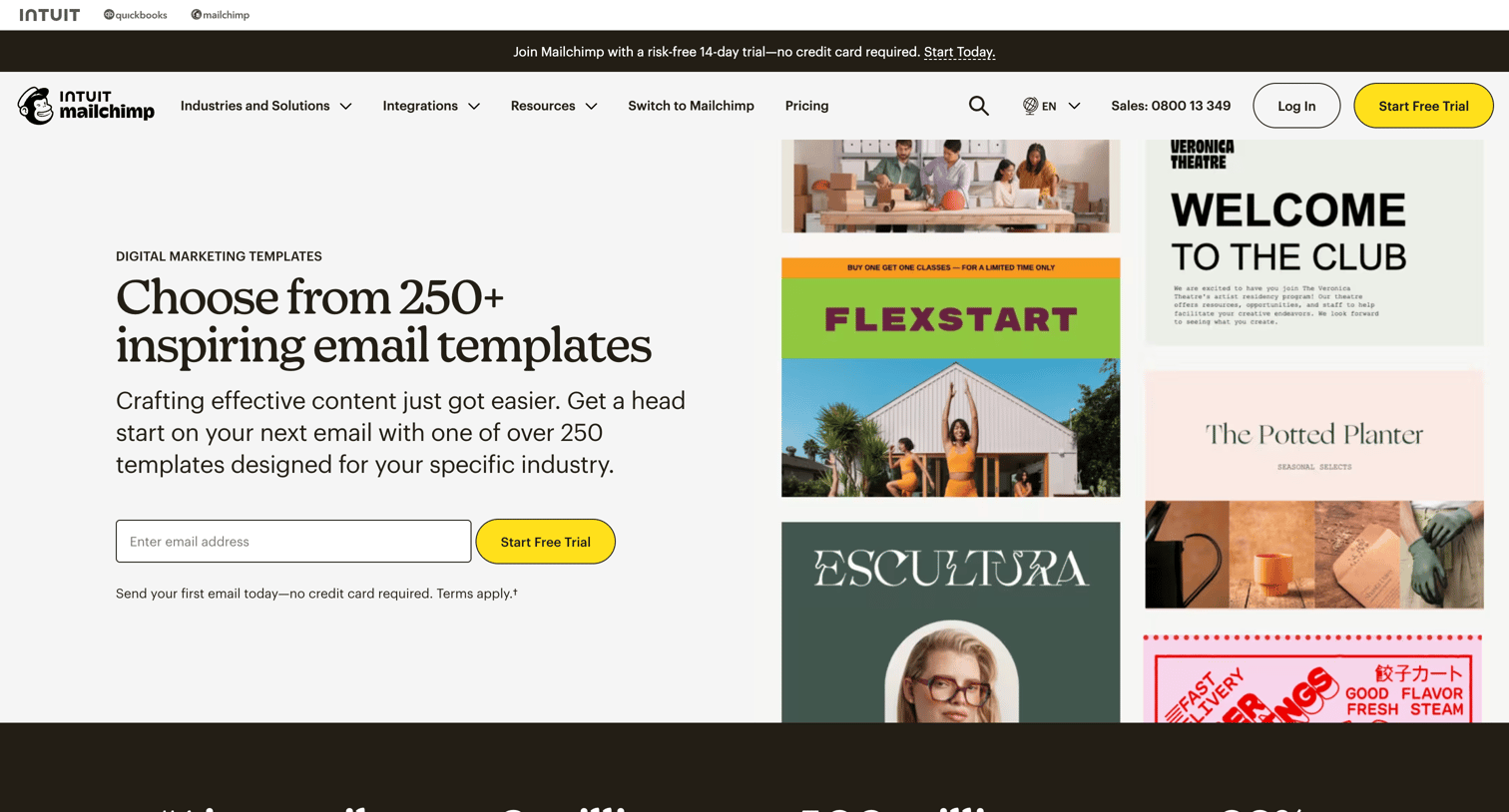 Mailchimp - Digital Marketing Templates Pre-Built Templates for Marketing  Mailchimp screen