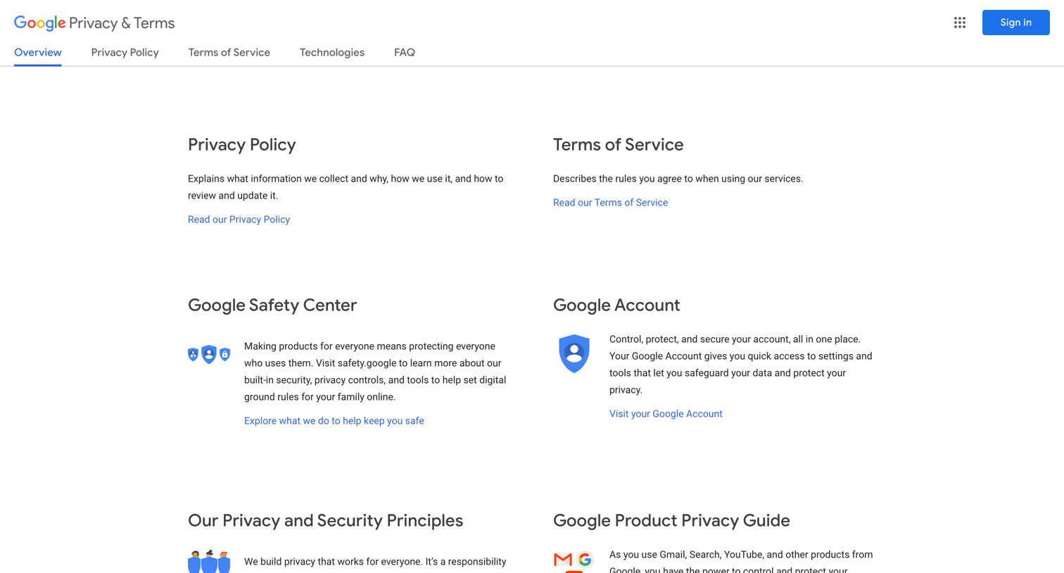 Gemini - Privacy | Terms – Google screen