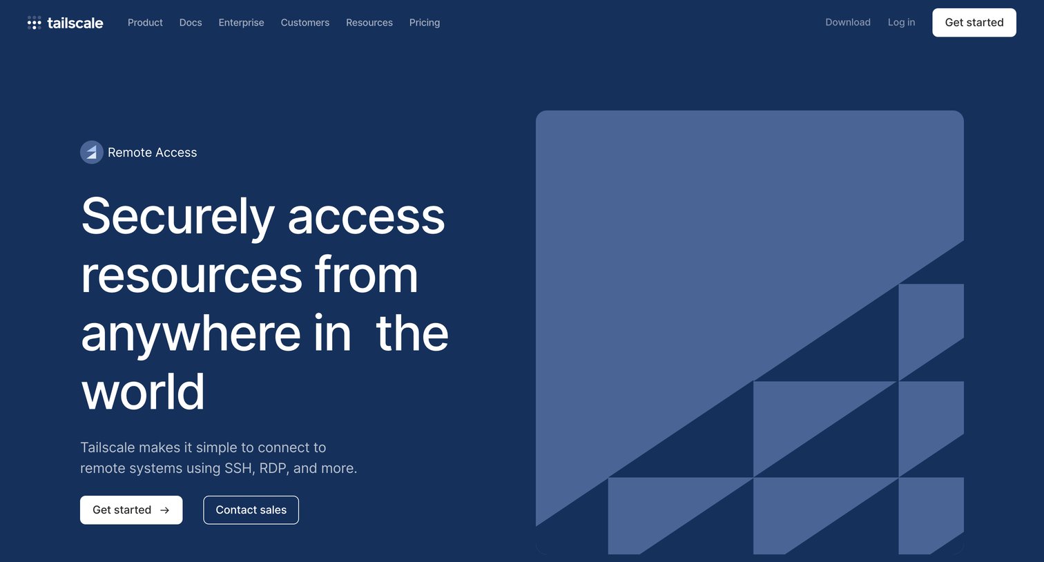 Tailscale - Remote Access · Tailscale screen
