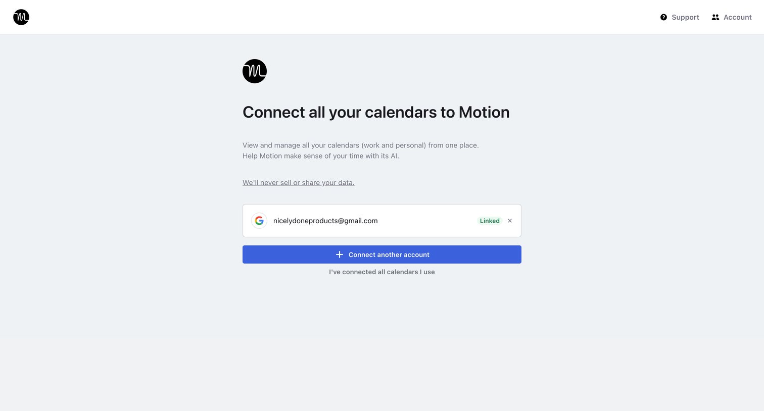 Motion screen