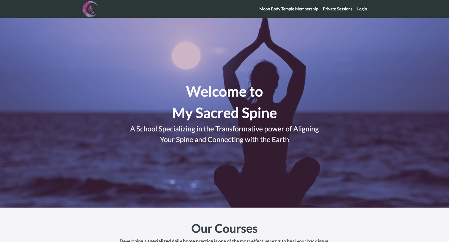Teachable - Home Page | Moon Body Temple with Rachel Jesien screen