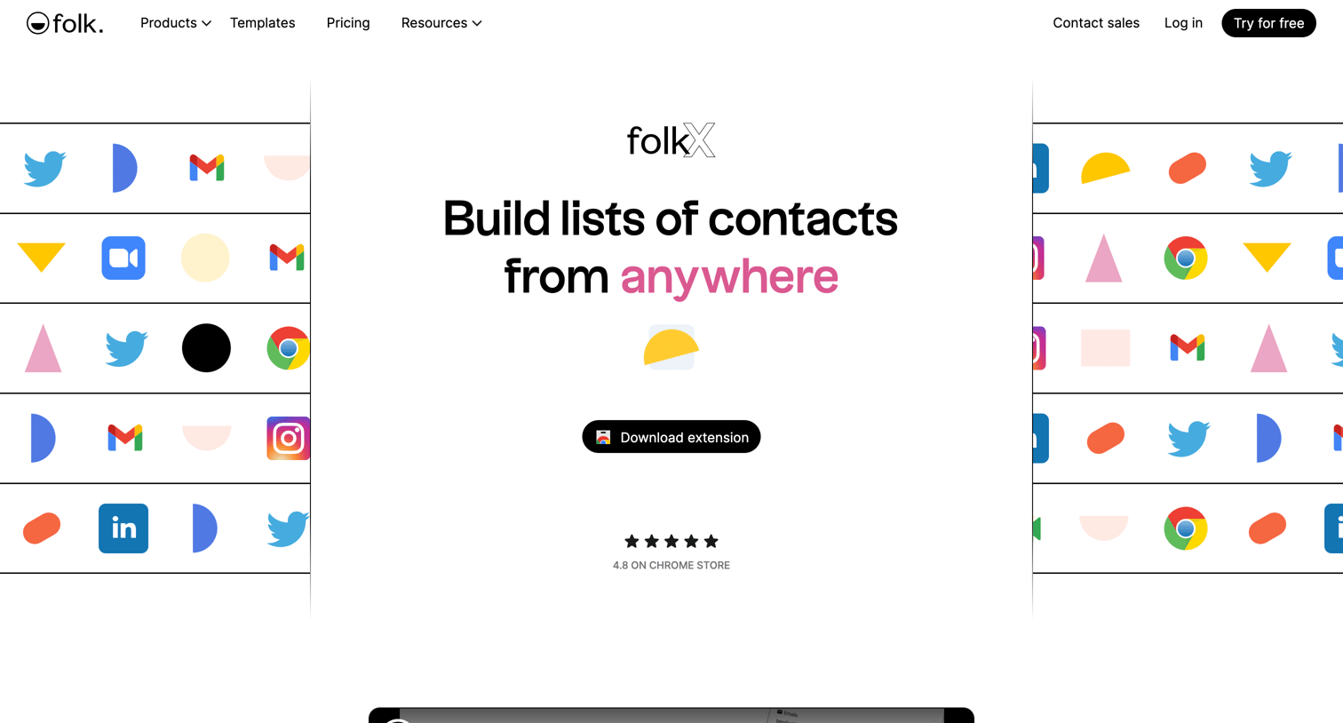 Folk - Build lists of contacts from anywhere screen