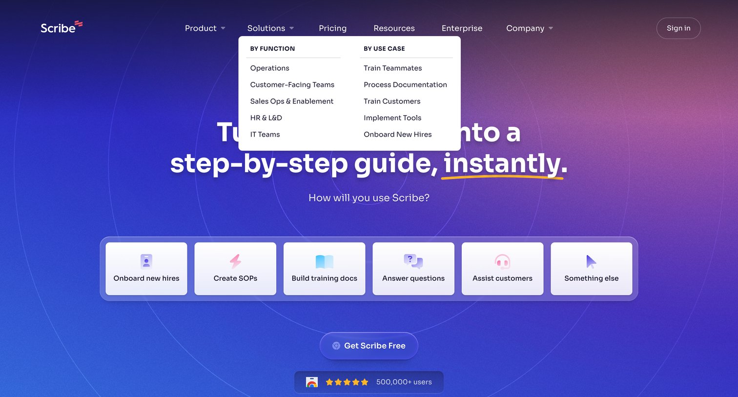 Scribe - Scribe | Visual step-by-step guides screen