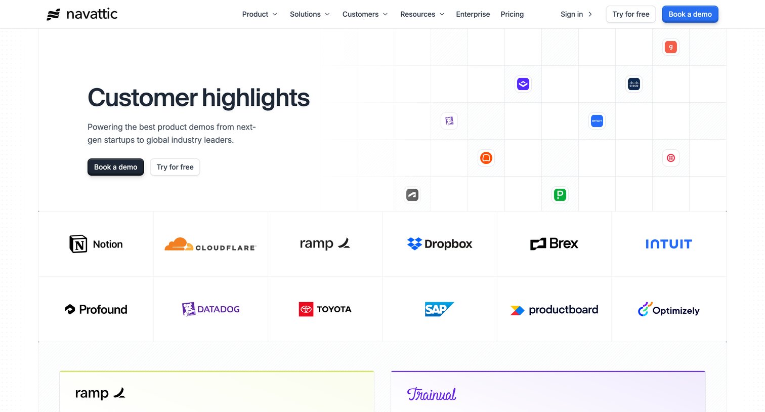 Navattic - The trusted platform for product-led growth teams screen