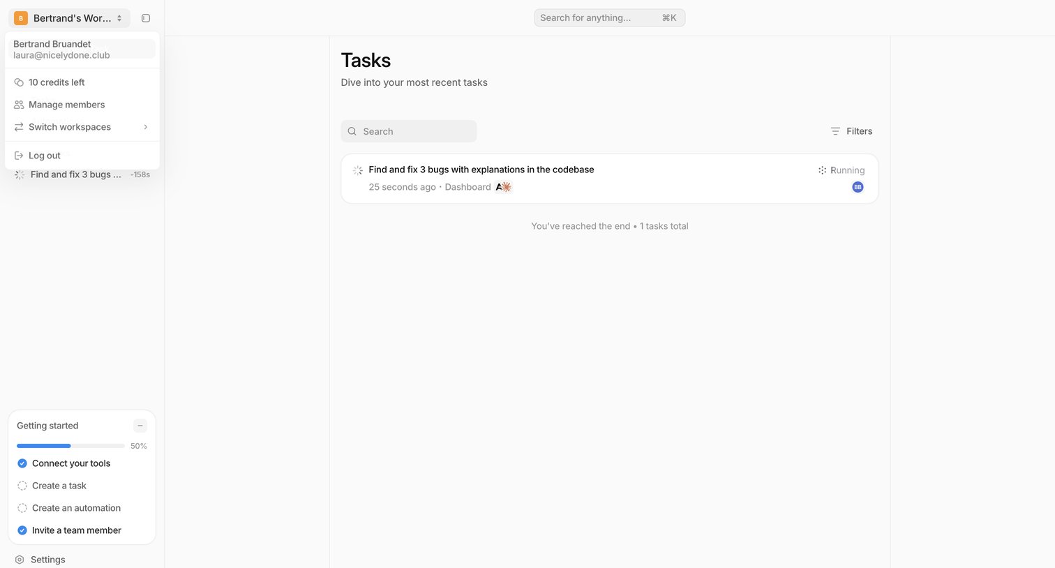 Tasks — Tembo from Tembo
