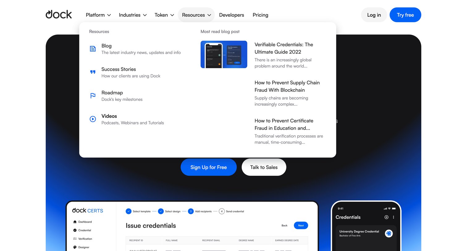 Dock - Dock helps you end data fraud and reduce verification costs screen