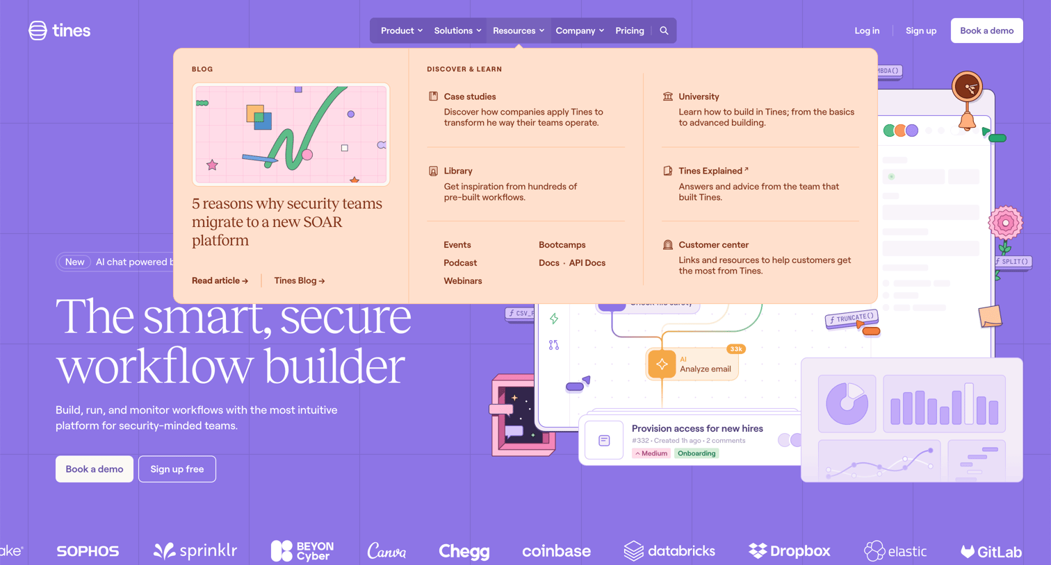 Tines - Tines | The smart, secure workflow builder screen