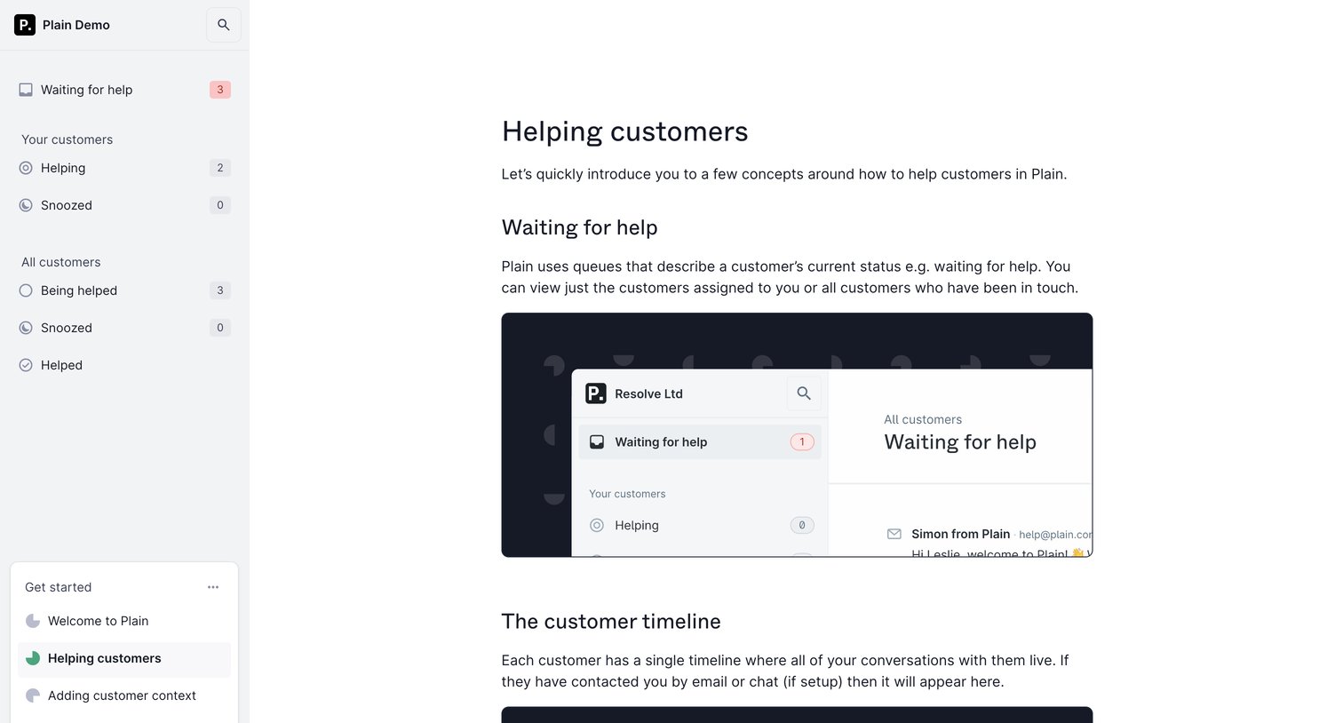 Helping customers - Plain from Plain