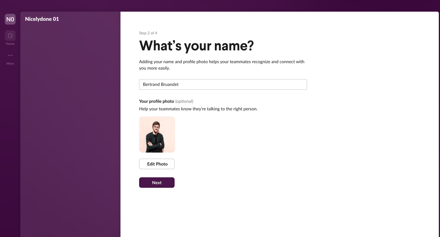 Slack - Profile - Nicelydone 01 - Slack screen