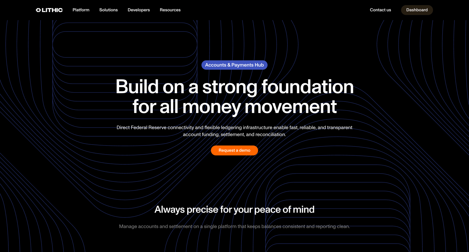 Lithic - Accounts & Money Movement screen