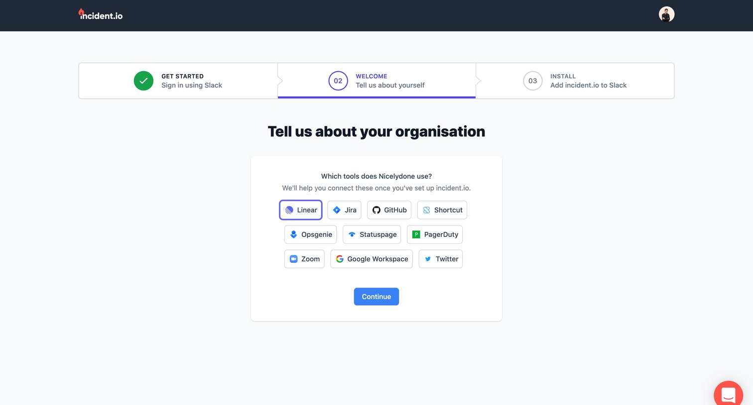 Incident - incident.io screen