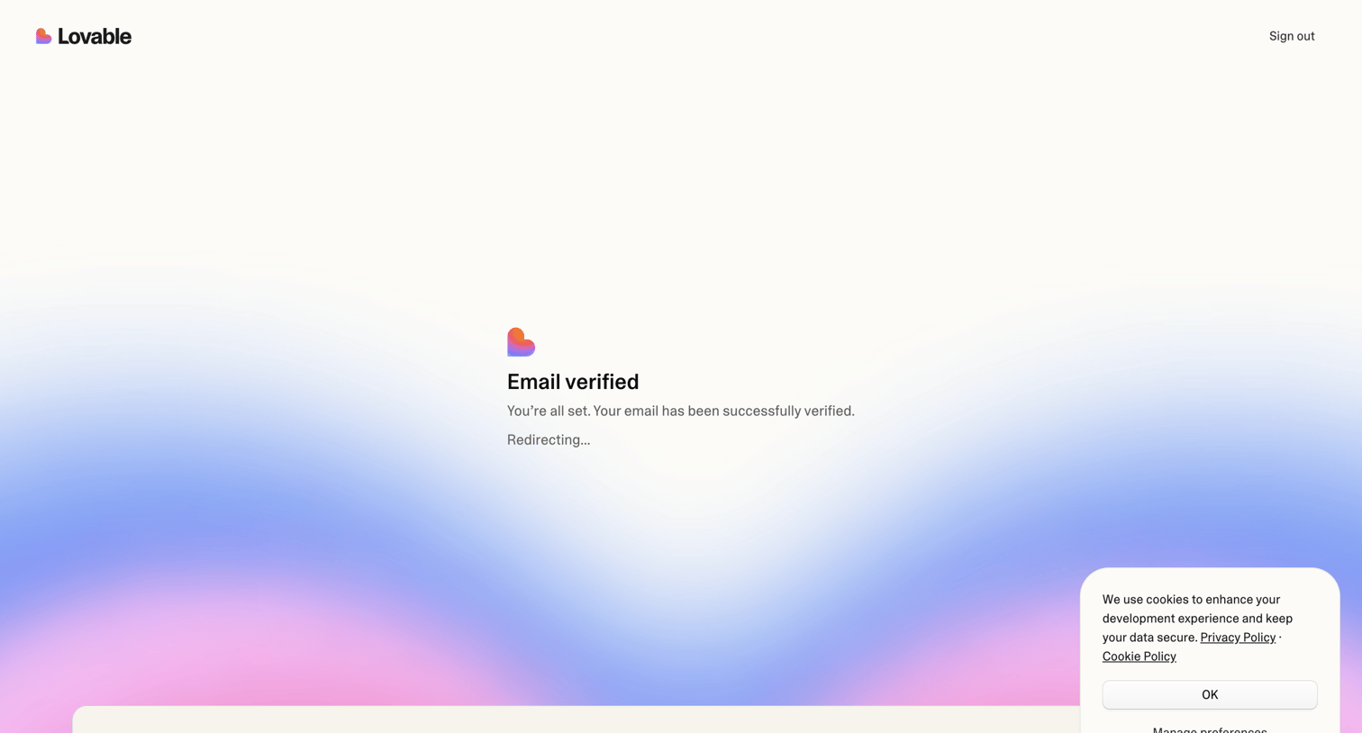 Lovable screen