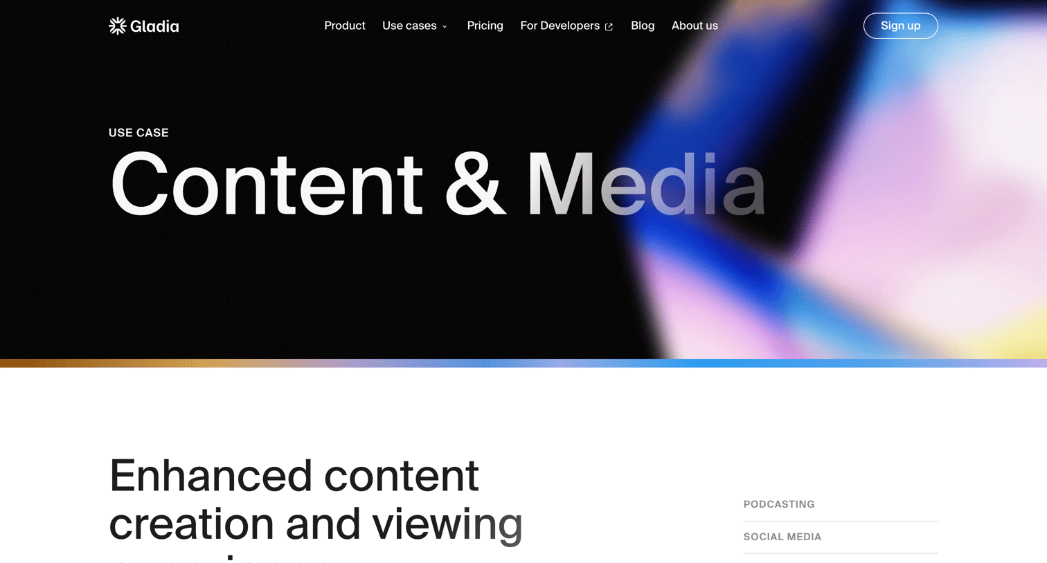Gladia - Gladia - Content | Media screen