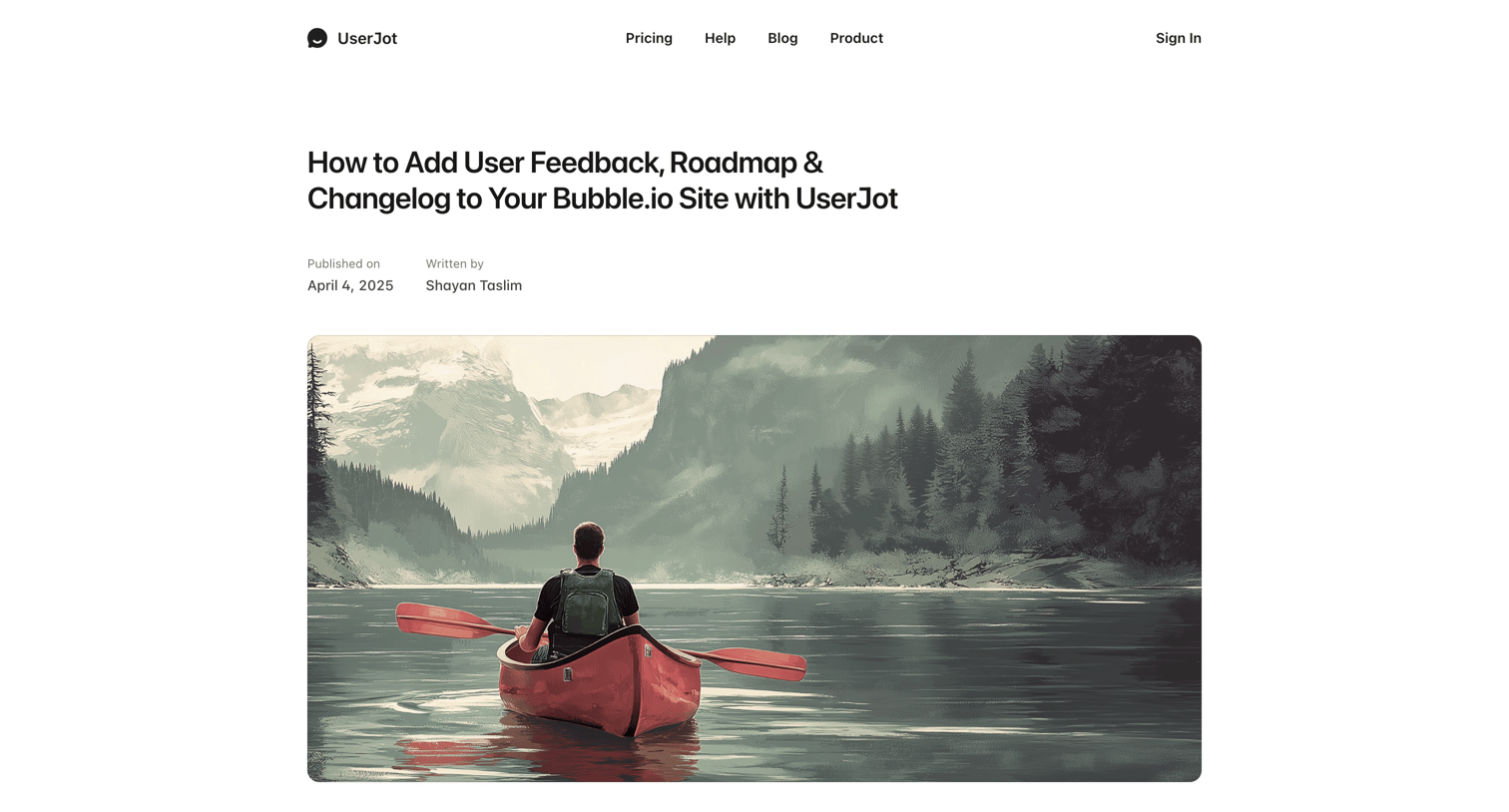 UserJot - How to Add User Feedback, Roadmap & Changelog to Your Bubble.io Site with UserJot - UserJot screen