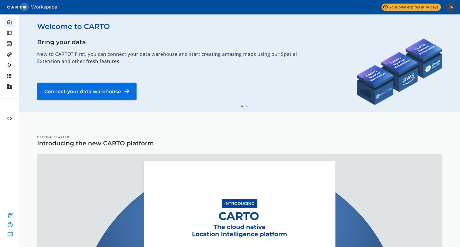 CARTO Workspace from Carto