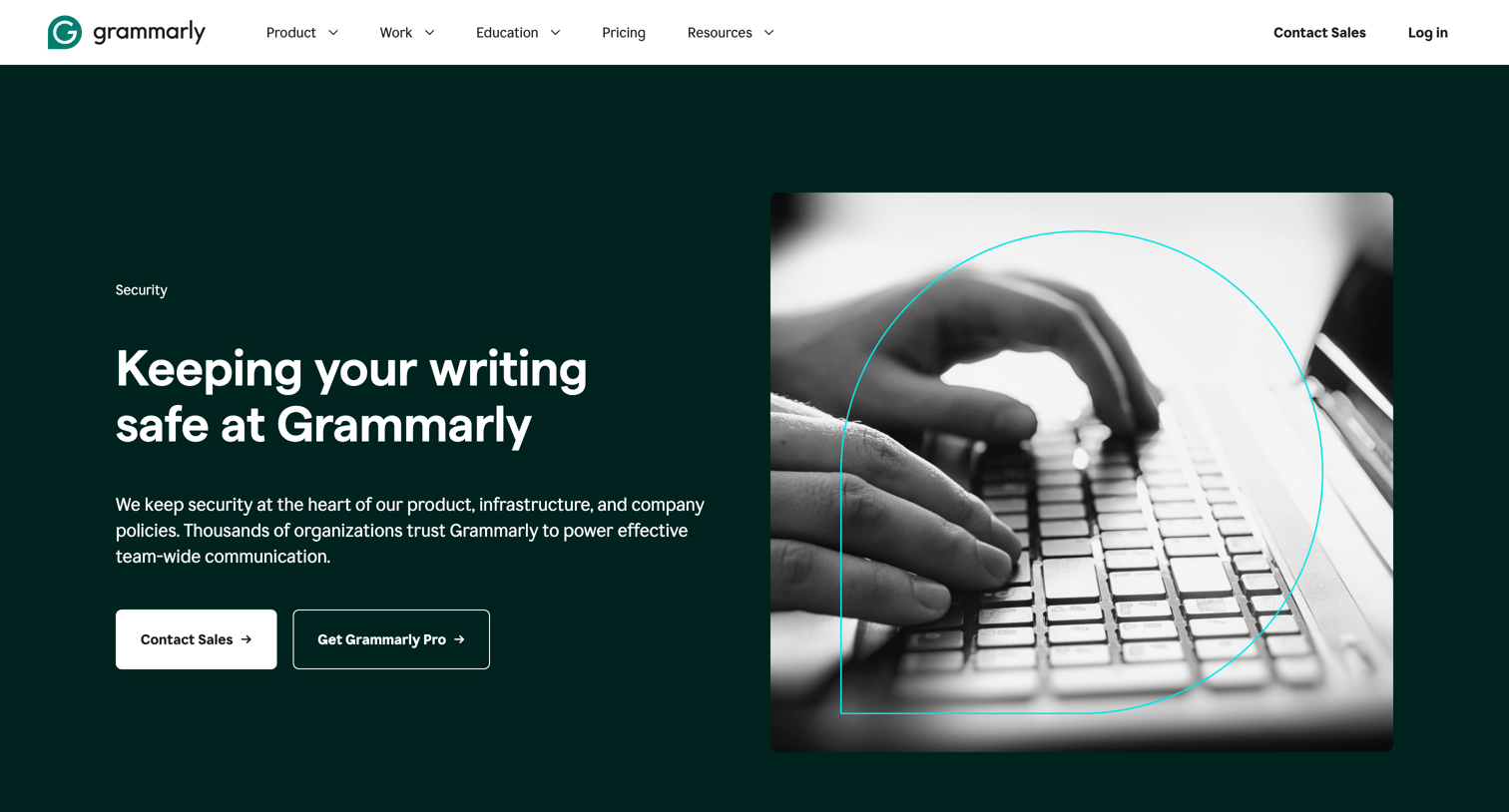 Grammarly - Security at Grammarly screen