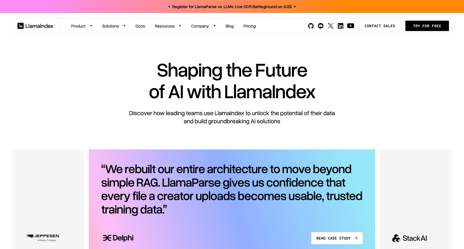 Llamaindex - Customers screen
